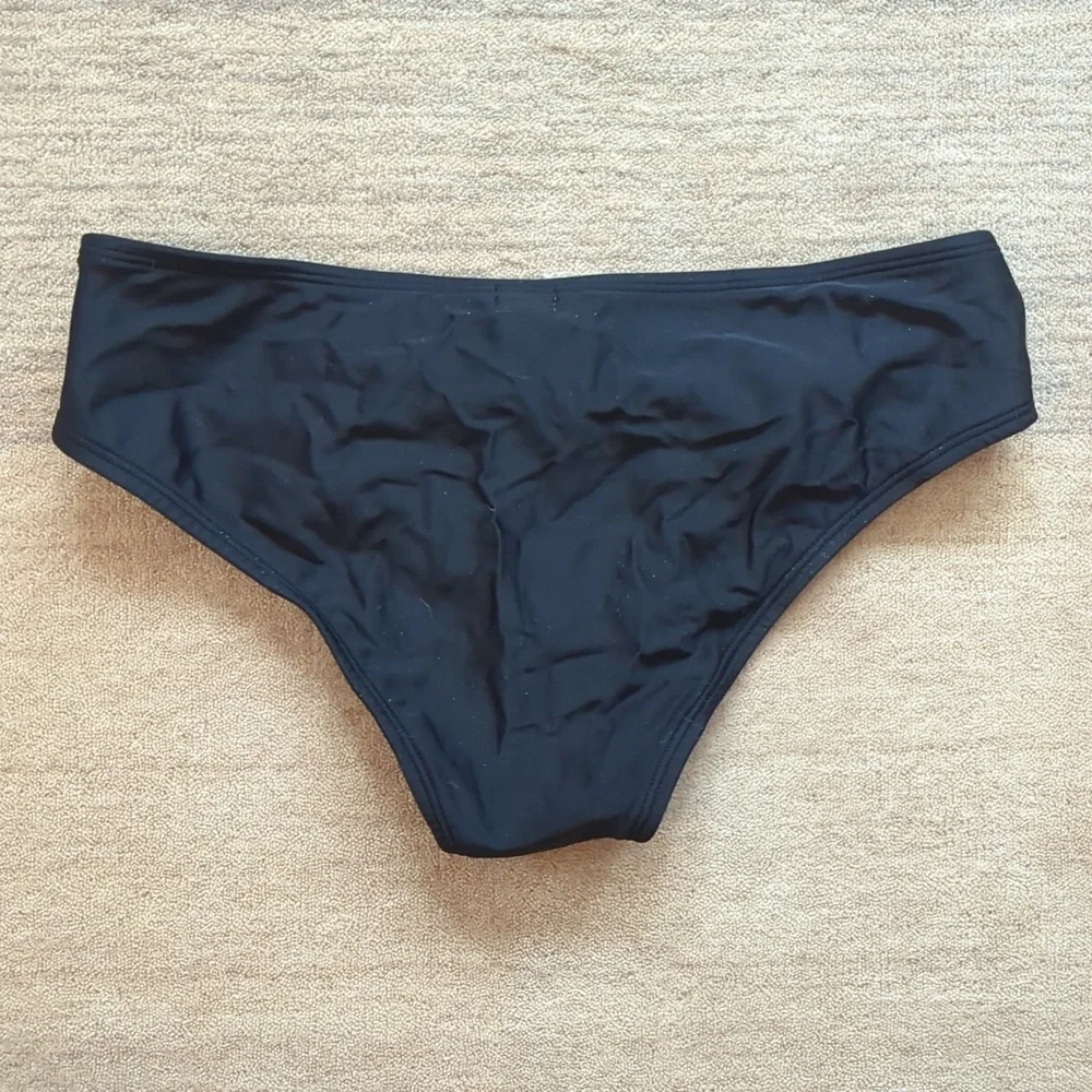 Aerie S Black Strappy Bikini